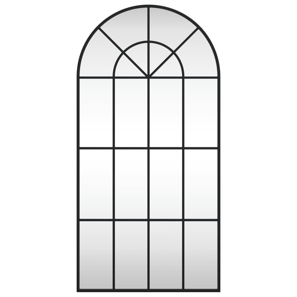 Vidaxx Wandspiegelbogen 50x100 cm Eisen schwarz