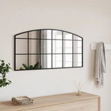 Vidaxx Wandspiegelbogen 100x50 cm Eisen schwarz