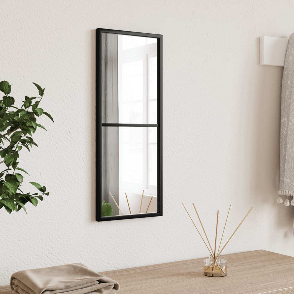 VidaXL Wandspiegel rechteckig 20x50 cm Eisen schwarz