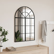 Vidaxx Wandspiegelbogen 60x30 cm Eisen schwarz