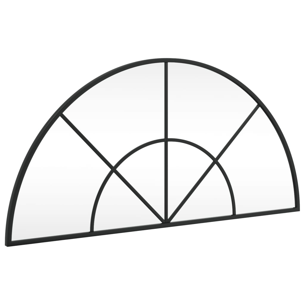 Vidaxx Wandspiegelbogen 80x40 cm Eisen schwarz