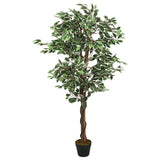 Vidaxl Kunstpflanze Ficus 756 Blätter 150 cm grün