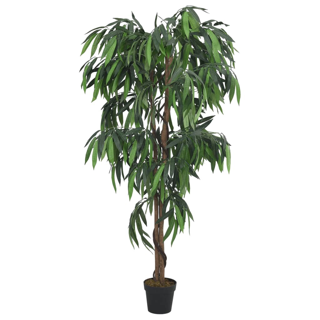 VidaXL Kunstpflanze Mangobaum 900 Blätter 180 cm Grün