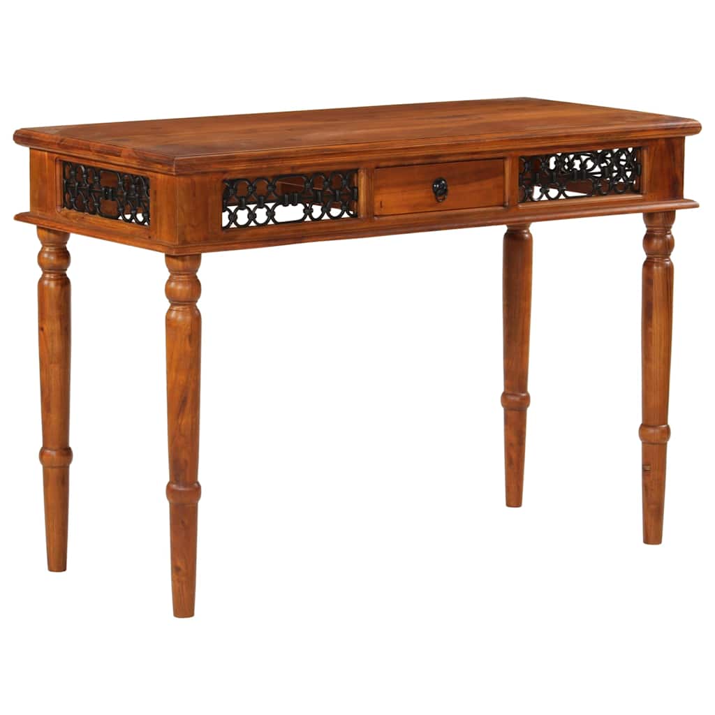 Vidaxl bureau met lade 110x50x76 cm massief acaciahout
