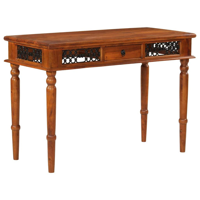 Vidaxl bureau met lade 110x50x76 cm massief acaciahout