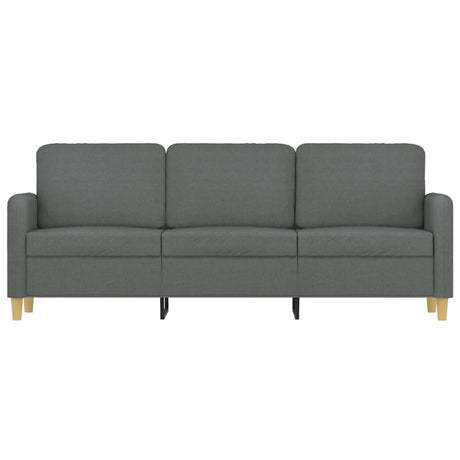 Vidaxl driezitsbank 180 cm stof donkergrijs