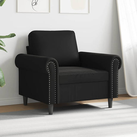 Vidaxl fauteuil 60 cm kunstleer zwart