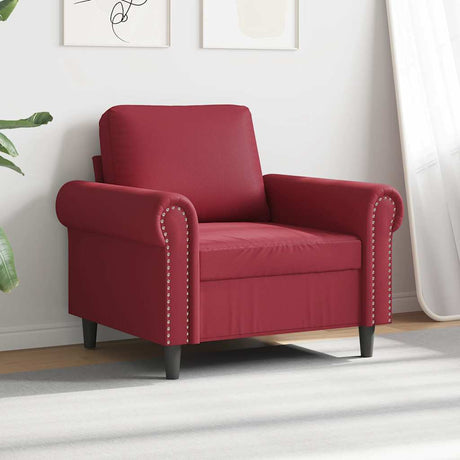 Vidaxl fauteuil 60 cm kunstleer wijnrood