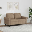 Vidaxl tweezitsbank 120 cm kunstleer cappuccinokleurig