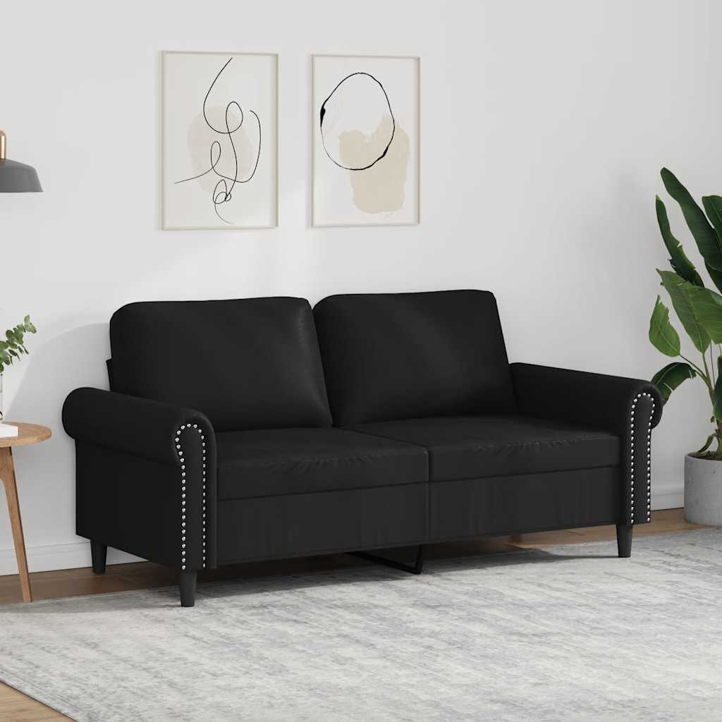 Vidaxl tweezitsbank 140 cm kunstleer zwart