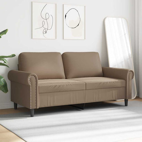Vidaxl tweezitsbank 140 cm kunstleer cappuccinokleurig