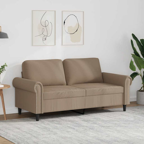 Vidaxl tweezitsbank 140 cm kunstleer cappuccinokleurig