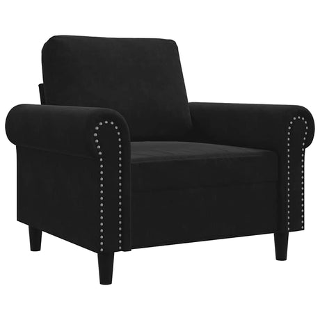 Vidaxl fauteuil 60 cm fluweel zwart