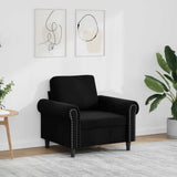 Vidaxl fauteuil 60 cm fluweel zwart