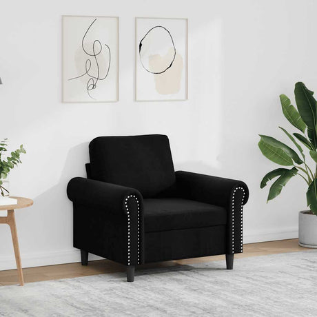 Vidaxl fauteuil 60 cm fluweel zwart