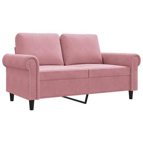 Vidaxl tweezitsbank 120 cm fluweel roze