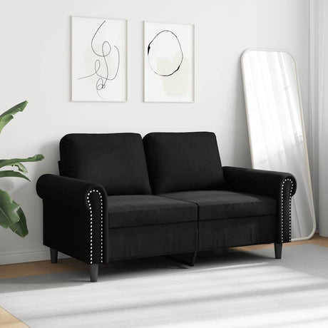 Vidaxl tweezitsbank 120 cm fluweel zwart