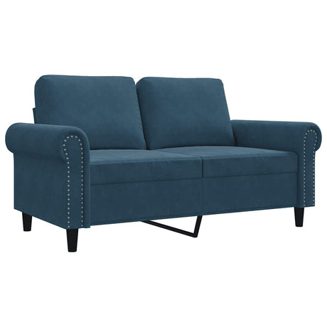 Vidaxl tweezitsbank 120 cm fluweel blauw
