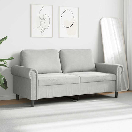 Vidaxl tweezitsbank 140 cm fluweel lichtgrijs