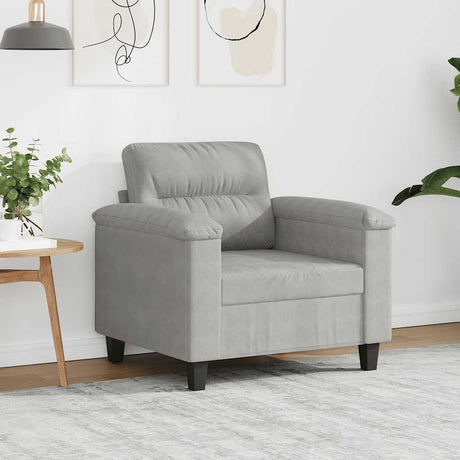Vidaxl fauteuil 60 cm microvezelstof lichtgrijs