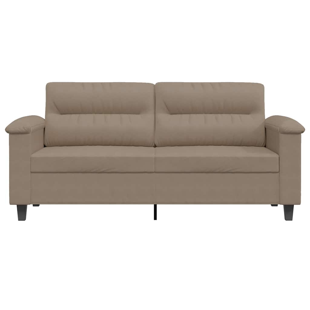 Vidaxl tweezitsbank 140 cm microvezelstof taupe