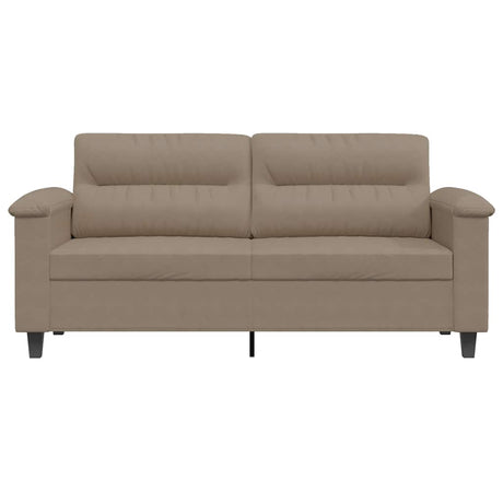 Vidaxl tweezitsbank 140 cm microvezelstof taupe