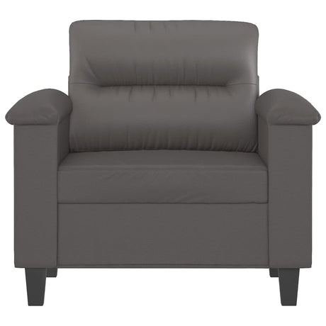 Vidaxl fauteuil 60 cm kunstleer grijs