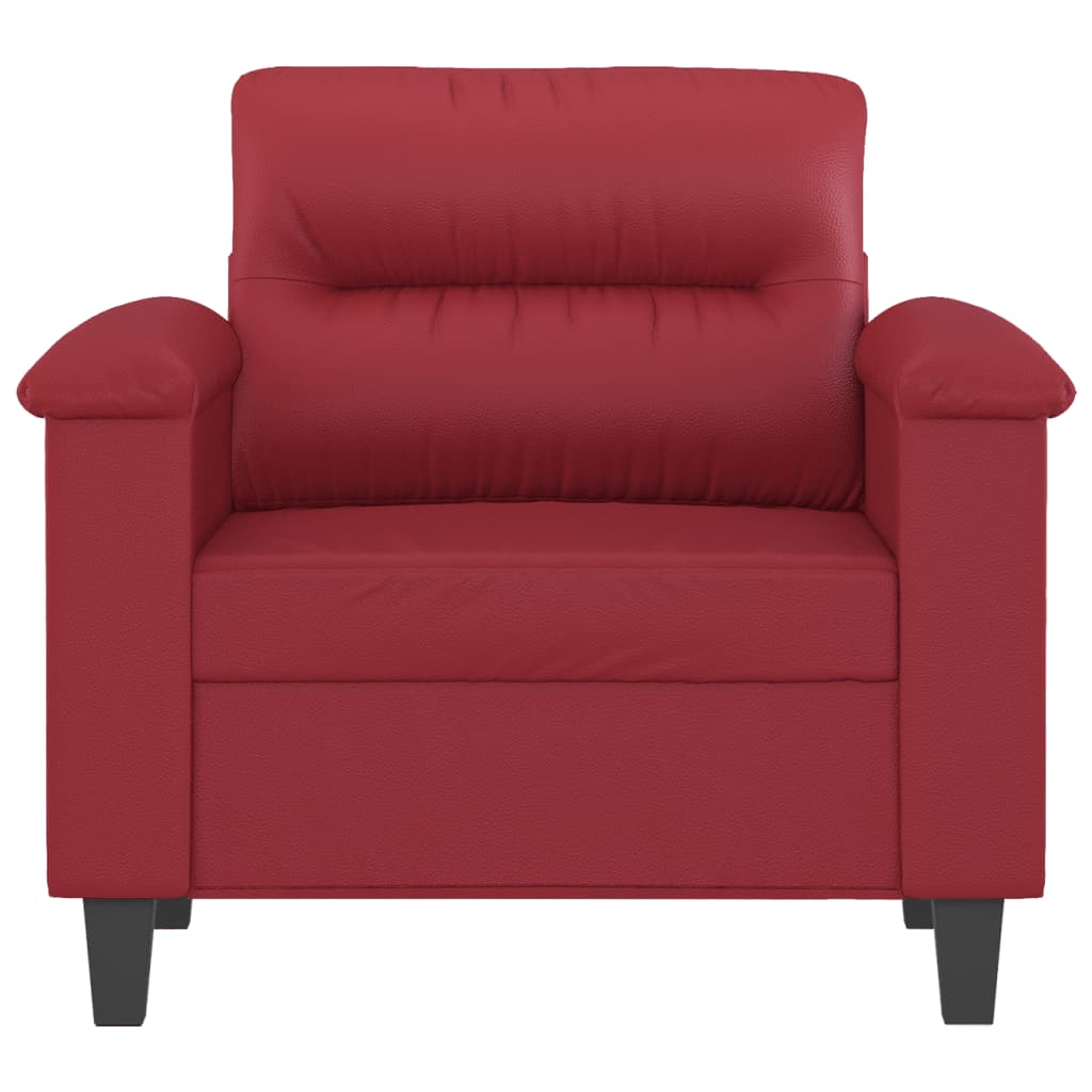 Vidaxl fauteuil 60 cm kunstleer wijnrood