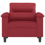 Vidaxl fauteuil 60 cm kunstleer wijnrood