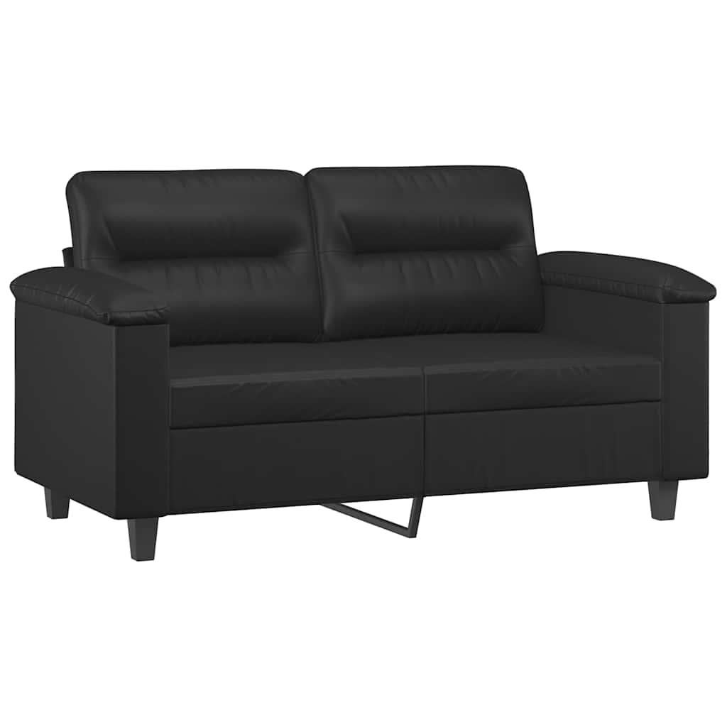 Vidaxl tweezitsbank 120 cm kunstleer zwart