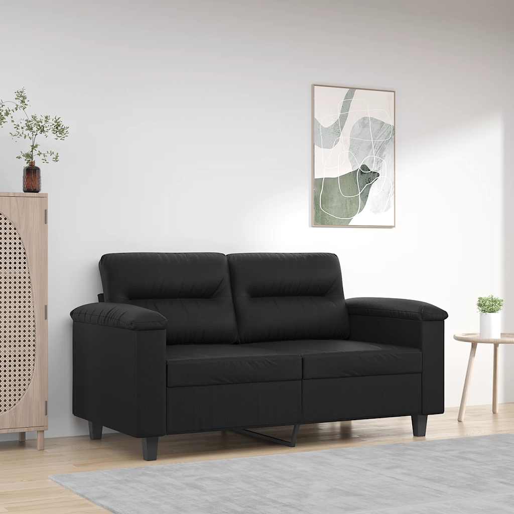 Vidaxl tweezitsbank 120 cm kunstleer zwart