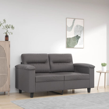 Vidaxl tweezitsbank 120 cm kunstleer grijs