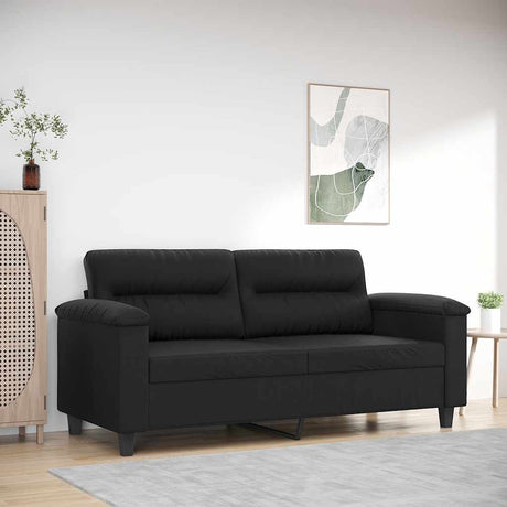 Vidaxl tweezitsbank 140 cm kunstleer zwart