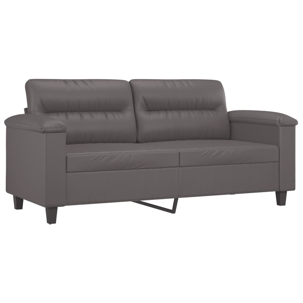 Vidaxl tweezitsbank 140 cm kunstleer grijs