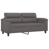 Vidaxl tweezitsbank 140 cm kunstleer grijs