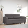 Vidaxl tweezitsbank 140 cm kunstleer grijs