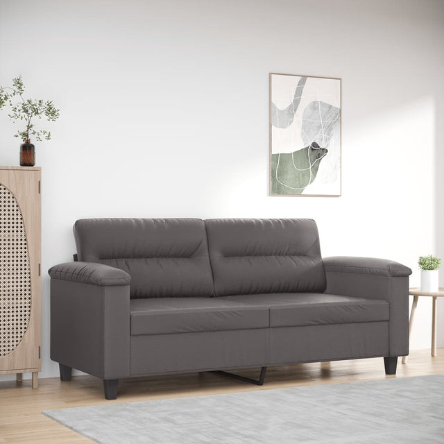 Vidaxl tweezitsbank 140 cm kunstleer grijs
