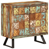 Vidaxl ladekast 70x35x70 cm massief gerecycled hout meerkleurig