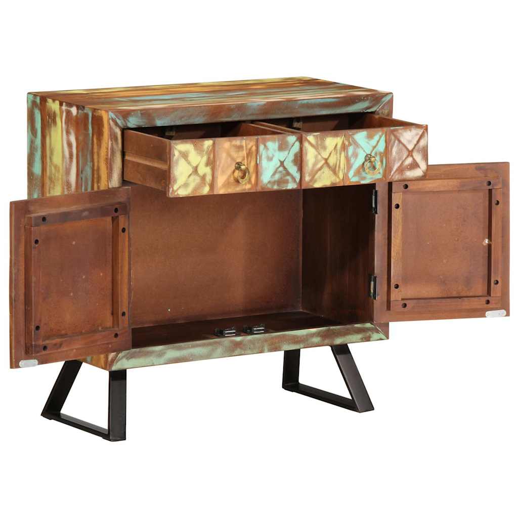 Vidaxl ladekast 70x35x70 cm massief gerecycled hout meerkleurig