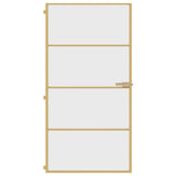 VidaXL Innentür schmal 102,5x201,5 cm gehärtetes Glas und Aluminium gold