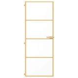 Vidaxx Innentür schmal 76x201,5 cm gehärtetes Glas und Aluminium goldfarben