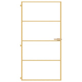 VidaXL Innentür schmal 102,5x201,5 cm gehärtetes Glas und Aluminium gold