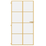 VidaXL Innentür schmal 102,5x201,5 cm gehärtetes Glas und Aluminium gold