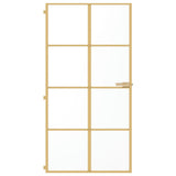 VidaXL Innentür schmal 102,5x201,5 cm gehärtetes Glas und Aluminium gold