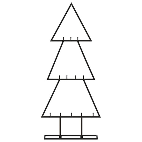 VidaXL Weihnachtsdekoration Weihnachtsbaum 60 cm Metall Schwarz