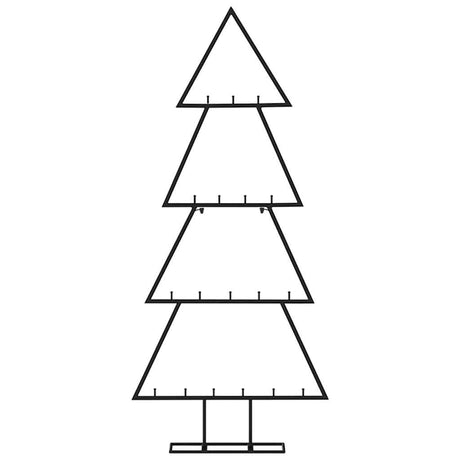 VidaXL Weihnachtsdekoration Weihnachtsbaum 90 cm Metall Schwarz