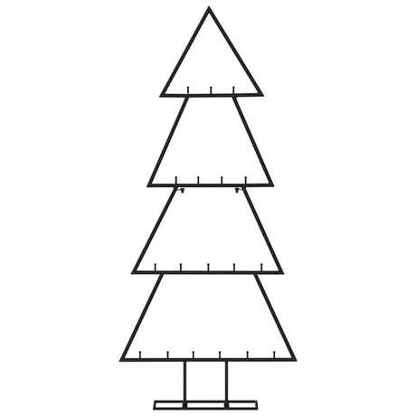 VidaXL Weihnachtsdekoration Weihnachtsbaum 90 cm Metall Schwarz