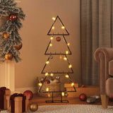 VidaXL Weihnachtsdekoration Weihnachtsbaum 125 cm Metall Schwarz