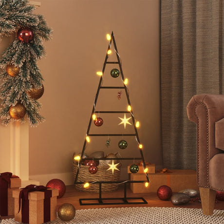 VidaXL Weihnachtsdekoration Weihnachtsbaum 90 cm Metall Schwarz