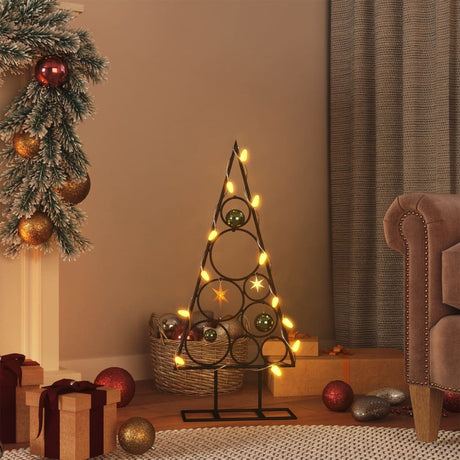 VidaXL Weihnachtsdekoration Weihnachtsbaum 60 cm Metall Schwarz